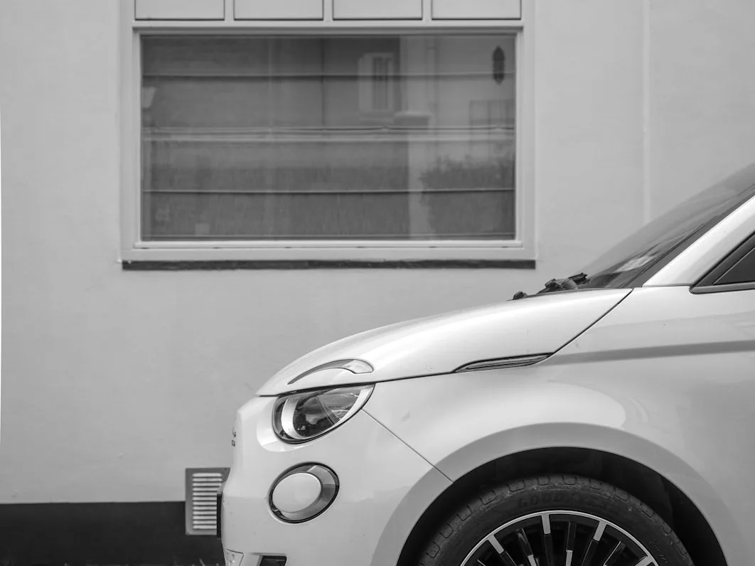 a wheel job on a car out on the street (Hayling Island)