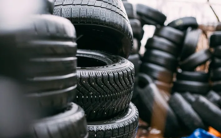 a rack of fleet wheels