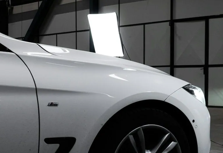 a finished wheel on a car