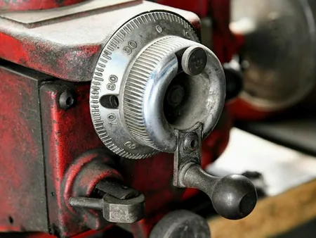 a lathe or a freshly diamond-cut face
