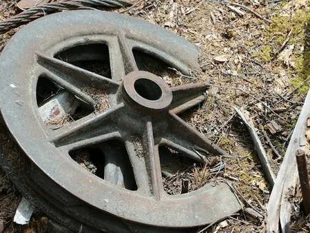 a buckled or cracked wheel